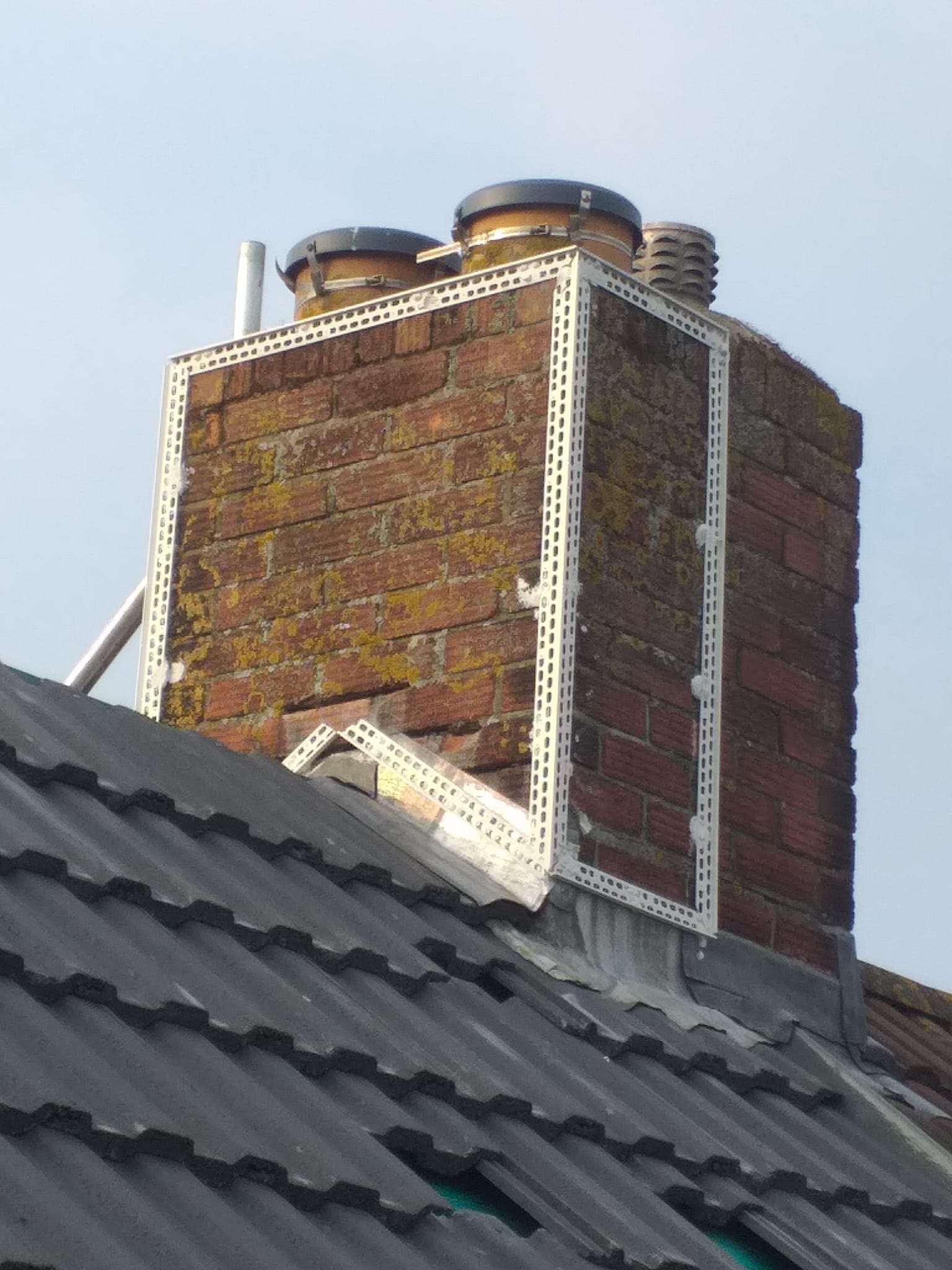 chimney in progress