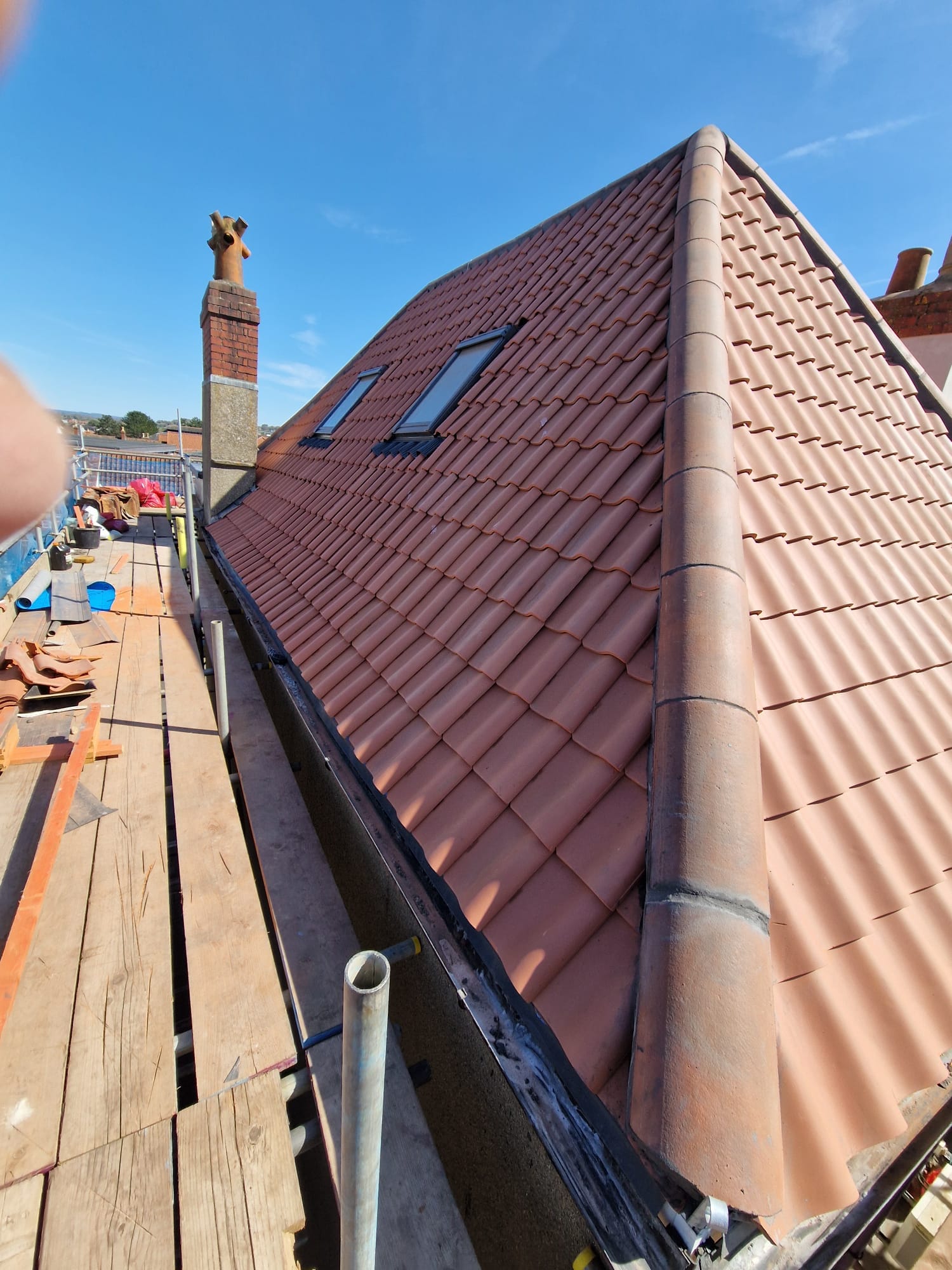 new ridge tiles installed